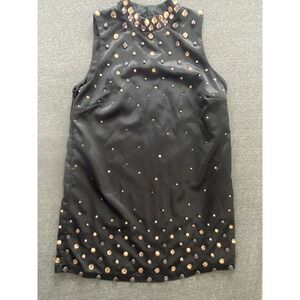 Anthropologie Tanvi Kedia Mini Dress Large Women Sleeveless Shine Preppy Retro‎